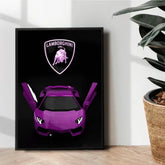 Pink Lamborghini Aventador poster design For Her - wall art